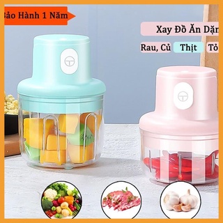 Máy Xay Thịt Mini - Máy Xay Tỏi Ớt Mini Cầm Tay Tự Động Siêu Khỏe - Xay Đồ Ăn Dặm, Rau, Củ, Quả, Thịt Tiện Lợi