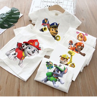 Áo Thun Đội Chó Cứu Hộ Paw Patrol Màu Trắng đủ size dành cho bé
