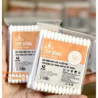 Tăm Bông Người Lớn Meriday gói 42 que - Bông Bạch Tuyết ( 1 gói )