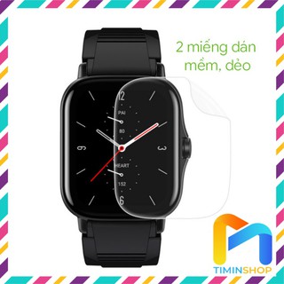 [2 miếng] Dán Amazfit GTS 2/ 2e/ 2 mini/ 3/ GTS/ Bip U - mềm, dẻo chống trầy xước