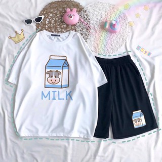 bộ đùi in hộp sữa MILK cho nam nữ HT
