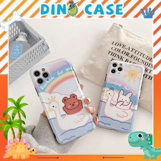 Ốp lưng iphone Bear Rabbit Duck IMD 6/6plus/6s/6s plus/6/7plus/8plus/x/xs/xsmax/11/11pro/11 promax DT06- Dino Case