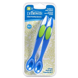Bộ 2 chiếc thìa ăn dặm nhựa cao cấp Dr.Brown's
