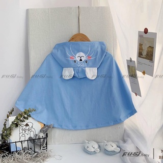 Áo choàng chống nắng cho bé, Áo choàng thú fusi vải cotton