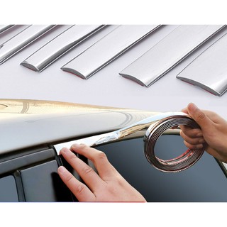 Cuộn Dài 15M Nẹp Viền Chân Kính Mạ CROM Cao Cấp Dán Chân Kính Xe Hơi , Ô Tô Cuộn Dài 15M x khổ rộng  3CM và 2,5cm