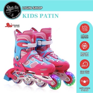 Giày patin cho bé, patin Cougar 1 bánh sáng đèn,Giày trượt (k bảo hộ)