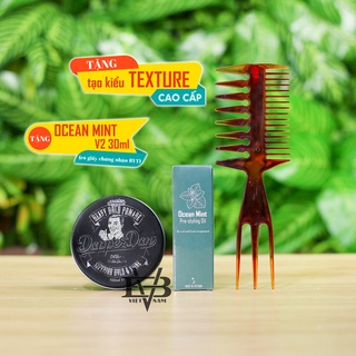 [CHÍNH HÃNG] Pomade vuốt tóc Dapper Dan Heavy Hold – Superior Hold &amp; Shine 100ml + Tặng Ocean Mint V2 30ml + Lược Text