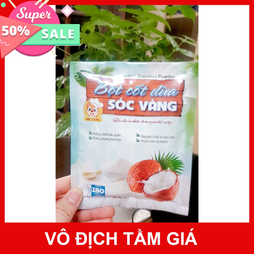 [GIÁ SỈ] Bột cốt dừa SÓC VÀNG 50g