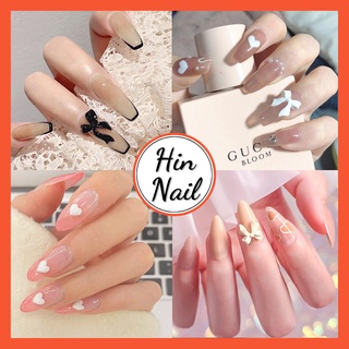 móng giả đính đá Hin Nail nhọn dài móng tay giả đính đá kèm keo cao cấp