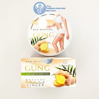 Kem Massage gừng Thorakao 200g giúp da săn chắc, giảm mỡ, căng mịn da