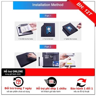 Khay Caddy Bay Đựng HDD, SSD 12,7mm - Phụ Kiện Cho Laptop PC để cắm thêm ổ cứng thứ 2
