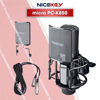 Mic Thu Âm Cao Cấp TAKSTAR PC-K850 Hát Karaoke, Livestream, Bán hàng, Streamer, Bảo Hành 12 Tháng