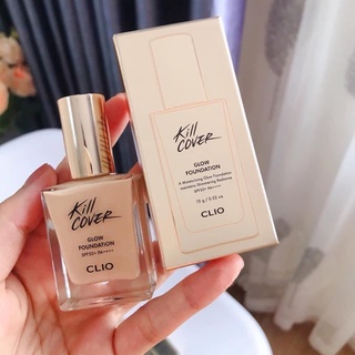 { Chuẩn Auth} Kem nền Clio Kill Cover Glow Foundation chai 15g chính hãng căng bóng mướt mịn Duyenbeautyshop