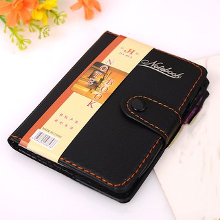 Sổ tay bìa da PU kèm bút ký ghi chép notebook note phong cách cổ điển có khóa bấmyoungcityshop 30.000