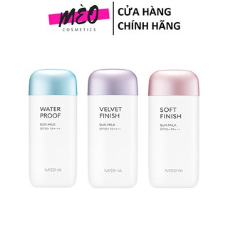 Kem chống nắng Missha Không Bết, Bóng All-Around Safe Block Velvet Finish Sun Milk SPF50+/PA++++ 70mlChống nắng hơn 8h