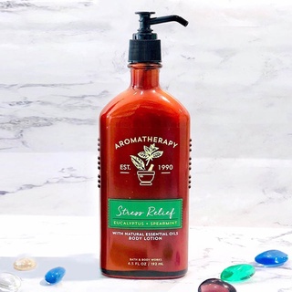 Dưỡng thể Bath &amp; Body Work Aromatherapy 195ml - Stress Relief eucalyptus + spearmint (Mỹ)
