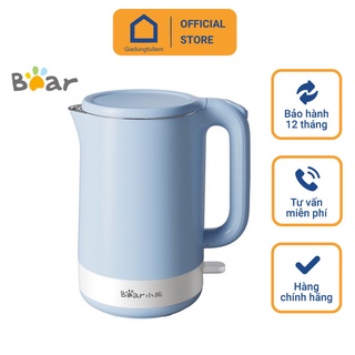 Ấm siêu tốc Bear ,  Ấm đun nước, pha trà lõi INOX304 cao cấp - Dung tích 1.5L - Công suất 1500W - Bảo hành 12 tháng
