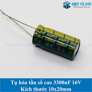 Tụ hóa tần số cao 3300uF 16V 10x20mm [HTE Quy Nhơn CN2]