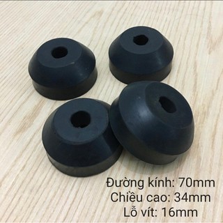 4 Chân cao su phi 70mm, cao 34mm