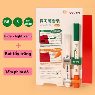 Set bút Ghi nhớ memo kit Deli - Ghi nhớ từ vựng ngoại ngữ