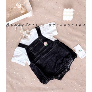 Body giả yếm jean bomber cho bé