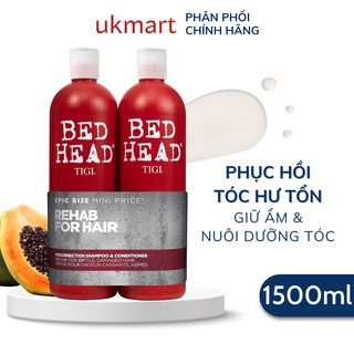 Dầu Gội Dầu Xả Tigi Màu Đỏ Bed Head Hồi Sinh Tóc Hư Tổn 1500ml