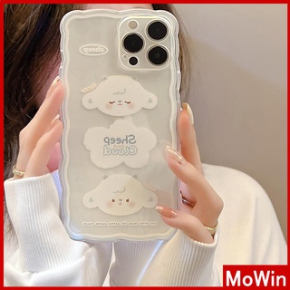 Ốp điện thoại silicon mềm họa tiết mây trắng chống trượt thích hợp cho iPhone 13 ProMax/12 ProMax /11/ 7Plus