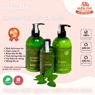 TINH DẦU BƯỞI Giúp [giảm rụng tóc 100%] chính hãng Vijully - Dưỡng tóc chắc khỏe, làm dài và mượt tóc