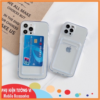 Ốp lưng silicon có khe đựng thẻ cho iPhone