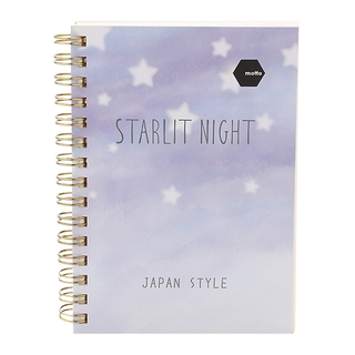Sổ Lò Xo Twin Notebook STARLIT NIGHT Motto A5 120 Trang Japan CYTNA5-SN