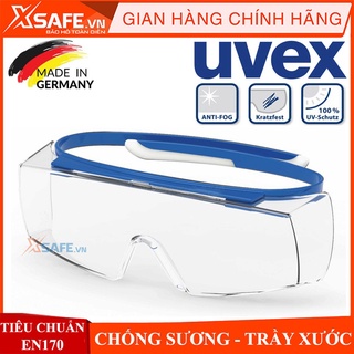 Kính bảo hộ super OTG Uvex 9169065 Mắt kính đeo ngoài kính cận, chống trượt, chống chói, hơi sương, chống trầy xước