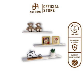 Kệ treo tường trang trí combo 3 kệ và 5 kệ, kệ gỗ decor treo tường đa năng phong cách vintage Ant Home - ND002