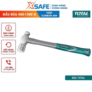 Búa đóng đinh đa năng TOTAL thép Cr-V búa đầu tròn cầm tay đóng đinh bê tông, tường, gỗ, sửa chữa cơ khí - Xsafe