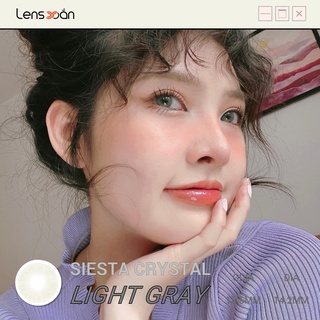 Kính áp tròng SIESTA CRYSTAL LIGHT GRAY-PC Hydrogel của COLORCL( 6 tháng):Lens xám sáng tây không viền|Lens Xoắn(GIÁ 1C)