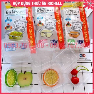 Bộ Hộp Đựng Thực Phẩm Ăn Dặm Richell Đủ Loại 50ml/ 100ml/ 150ml