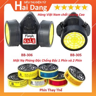 Mặt Nạ Phòng Độc, Mặt Nạ chống độc, 1 Phin 305 Và 2 phin 306 , Hàng Việt Nam Sản Xuất Chất Lượng Cao