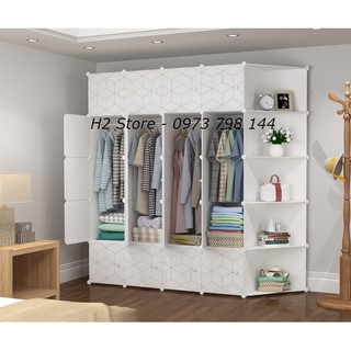 XƯỞNG TỦ NHỰA GIÁ RẺ LẮP GHÉP ĐA NĂNG 25 Ô (GỒM 5 KỆ GÓC) CỬA KẺ VÁCH TRẮNG THÔNG MINH sâu 47cm