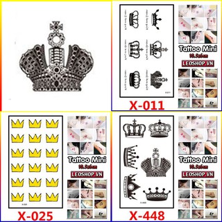 Hình Xăm Dán Mini Vương Miện (10x6cm)