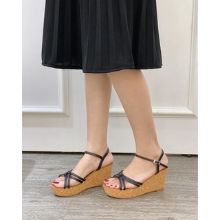 Giày Sandal Xuồng nữ- Sandal Xuồng CnK Quai Mảnh Thắt Xinh Xắn cao 8p hàng VNXK êm chân