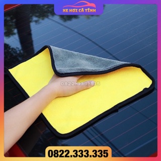 Khăn lông cứu 2 lớp lau xe đa năng siêu thấm hút