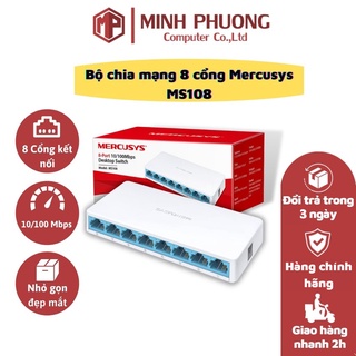 Bộ Chia Mạng 8 Cổng Mercusys MS108 - Hàng chính hãng - Bảo hành 24T
