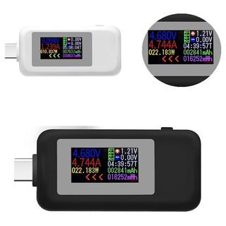 10 in 1 Color Screen DC Type-C Tester 0-5A Current 4-30V USB Charger Power Tester Portable Battery Meter