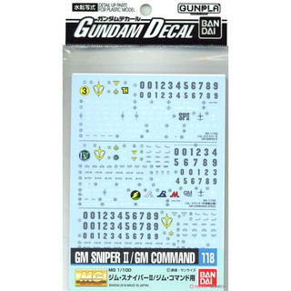 Phụ kiện lắp ráp Gunpla - BANDAI - Decal nước dành cho MG 1/100 GM Sniper II/ GM Command