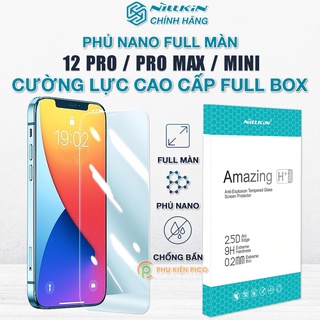 Cường lực Iphone 12 Pro Max chính hãng Nillkin Amazing H+ Pro full màn hình cho Iphone 12 Pro Max / iPhone 12 mini