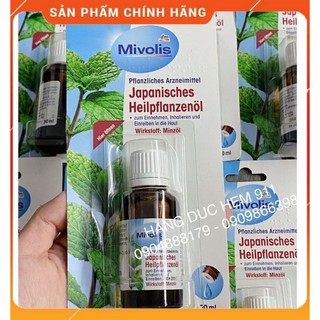 Tinh dầu bạc hà - khuynh diệp - tràm trà Mivolis nội địa Đức