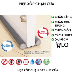 Nẹp Mút Xốp 95cm Chặn Đáy Khe Cửa, Gió Mùa, Cách Nhiệt, Cách Âm, Ngăn Côn Trùng, Chống Kẹt Tay Chân Bé