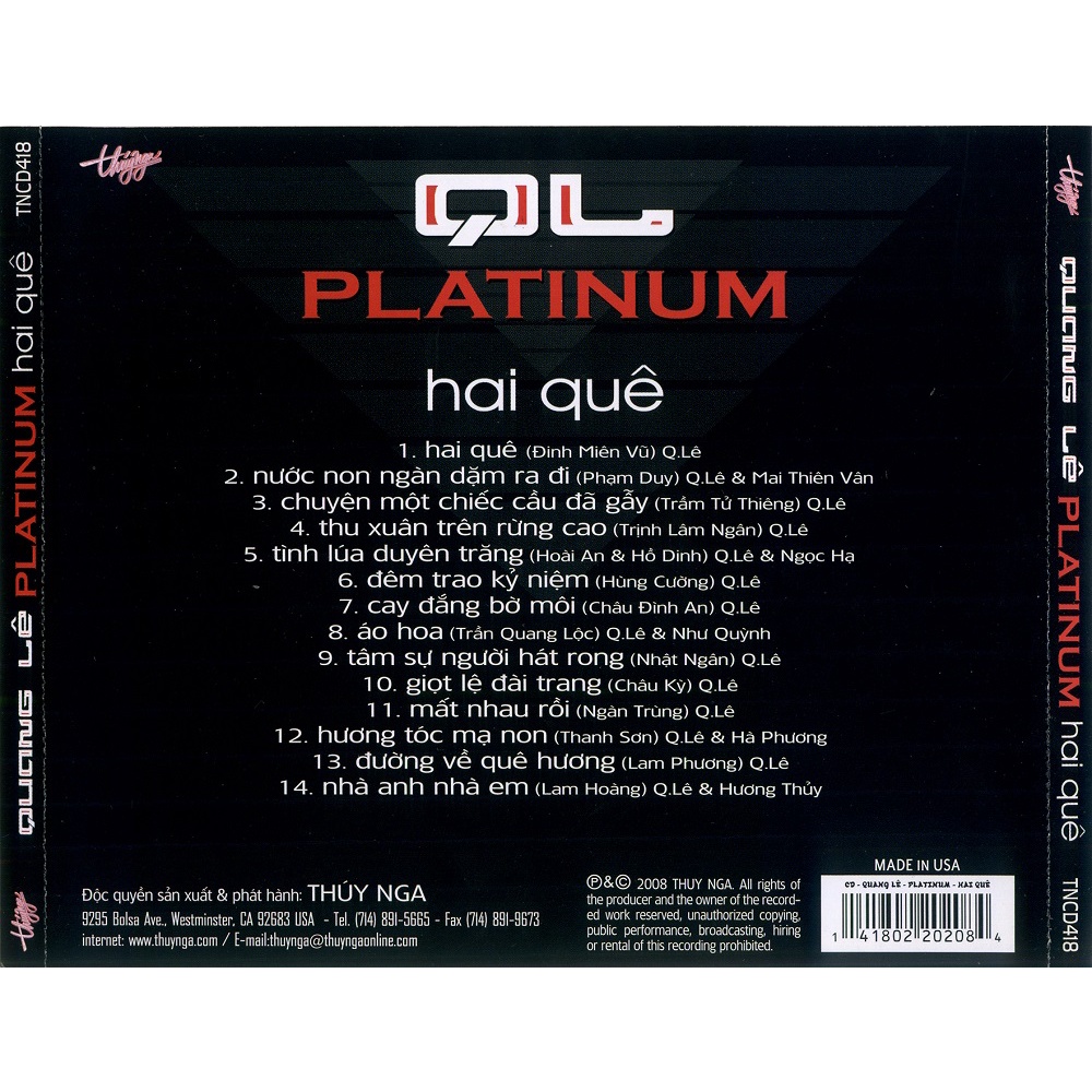 4 đĩa CD Quang Lê 3(phôi đĩa nhật)