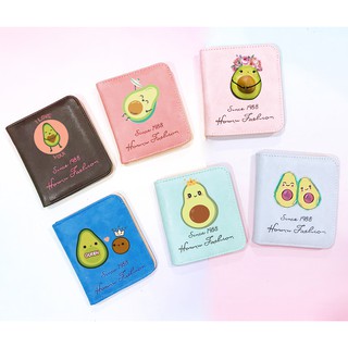 Ví quả bơ da lộn dạng ngắn VLNI27 bóp cầm tay bóp cầm tay avocado