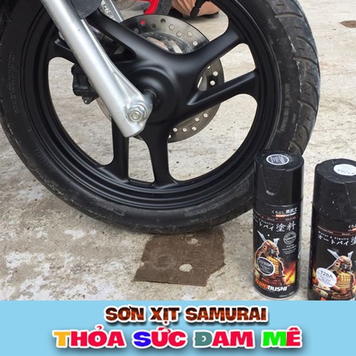 Combo sơn Samurai màu đen mờ 109A .