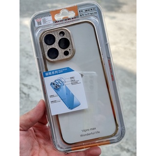 Ốp lưng SULADA lưng nhám viền màu cụm camera đính đá bảo vệ cho iPhone 14 Pro Max, 14 Pro, 14 Plus, 14 siêu đẹp
